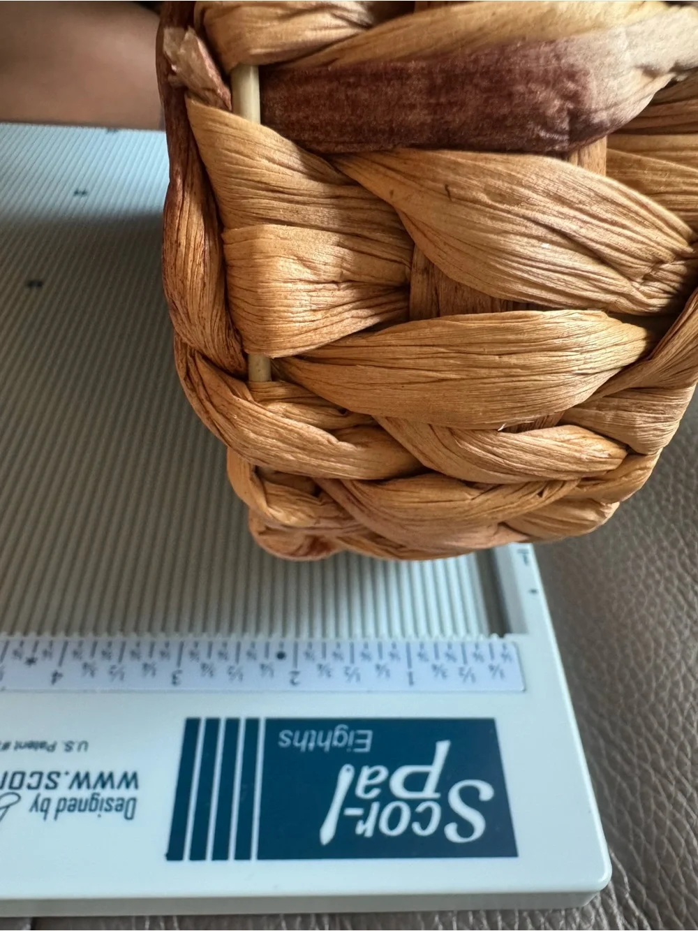 Rattan Woven Heart Shaped Decorative Tray - Natural Brown